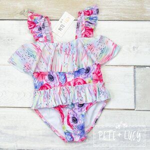 Pete + Lucy Coming Up Roses swim suit size 3T